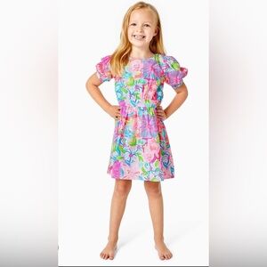 Lilly Pulitzer Kids Take it from your Mums Mildred Dress - Pink and Blue Floral